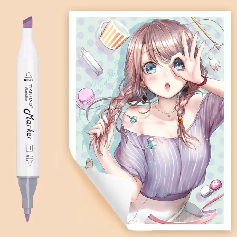 83pcs Marker Stift Twin Tip Textmarker Graffiti Pens Manga Für Schule Drawing DE 