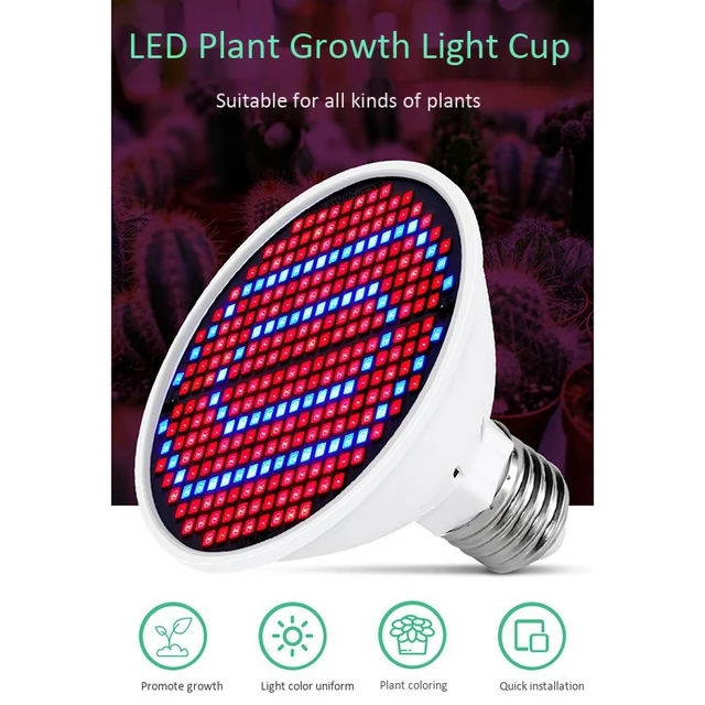 E27 300Leds Plant Grow Lamp Led Teljes Spektrum Növekedési Izzók Palánta Virág Fito Lámpa Beltéri Hidroponikus Növényekhez - Image 2