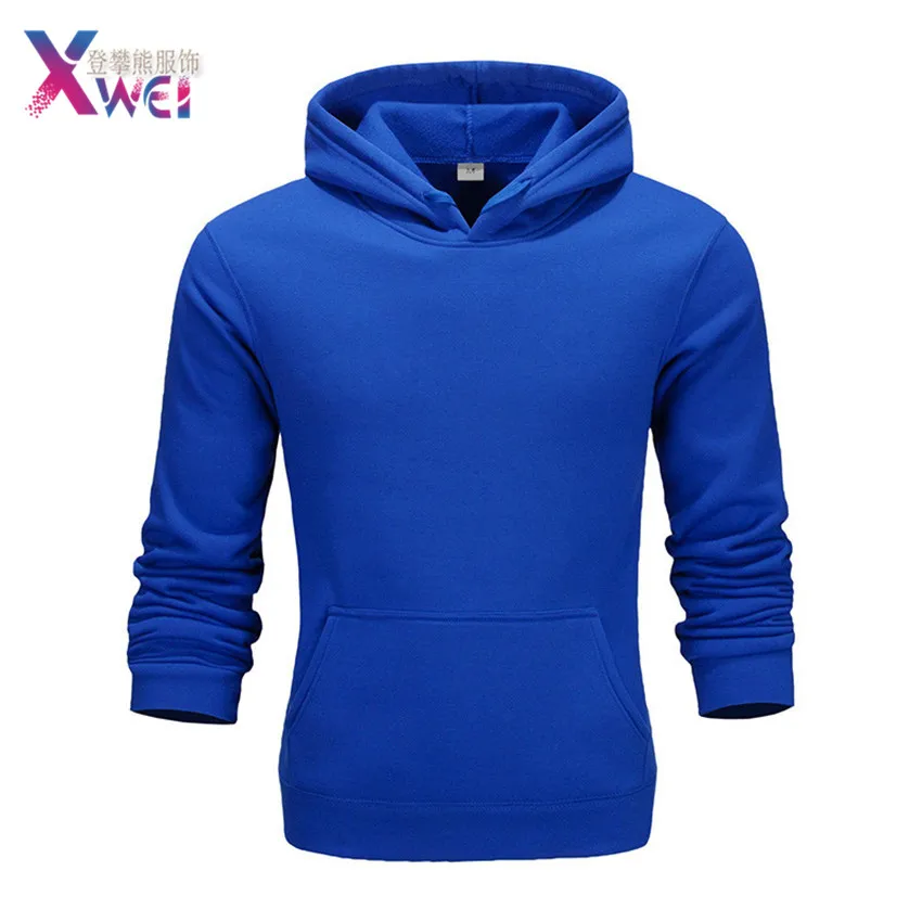 Новые осенние модные толстовки, мужские теплые флисовые пальто с капюшоном, мужские брендовые толстовки, свитшоты s-xxxl - Цвет: blue