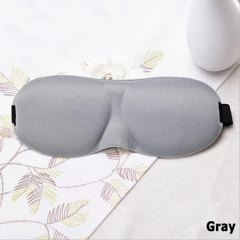 Gray Дорожная 3D маска для глаз, коврик для сна, защита отдыха, расслабляющая маска для сна - Цвет: Gray