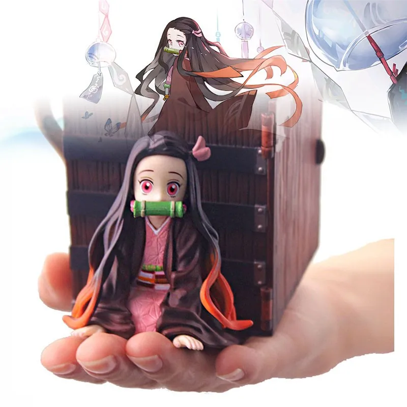 Милые модели игрушек Gk Mini Nezuko в коробке аниме Kimetsu No Yaiba экшн-Фигурки игрушки Kamado