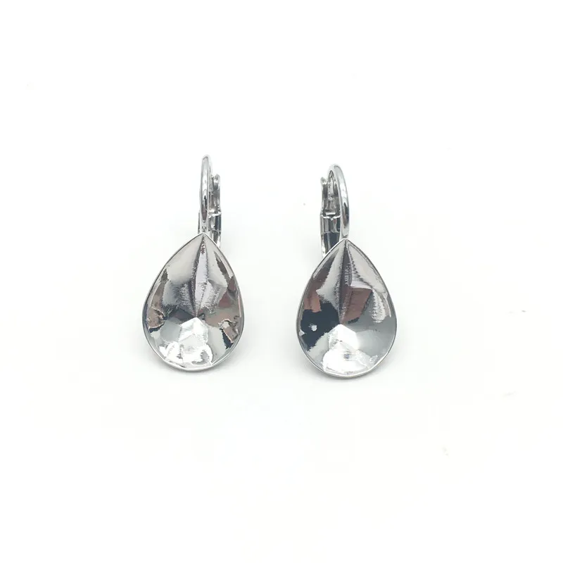 swarovski crystals 4320 10x14mm pear shape crystal earring fittings-8-1