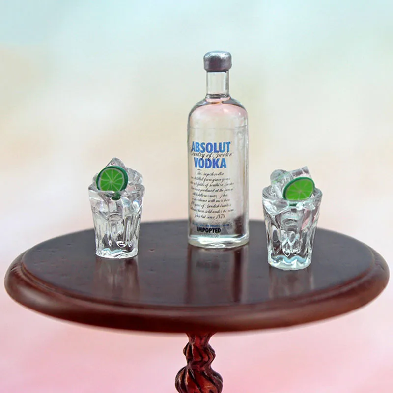 7* Mini Cocktail Modell Trinken Weinflasche Puppenhaus Miniatur Zubehör 