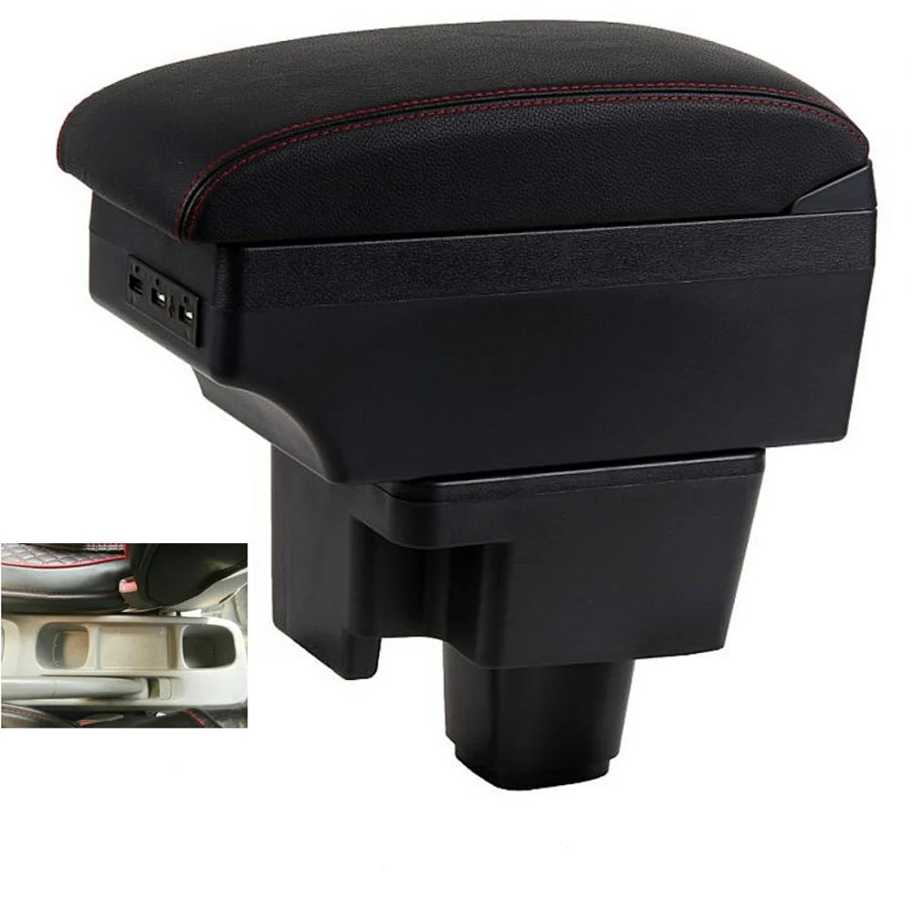 

for Chevrolet Sail armrest box universal car center console modification accessories double raised with USB