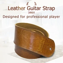 Guitar Strap Leather Electric Guitar Acoustic Guitar Belt Bass Lock Ukulele Button Vintage Guitar Accessories Cowhide Adjustable