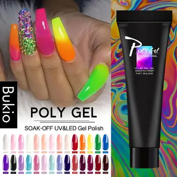 

Poly Gel Kits French Nails Art Clear Camouflage Nail Tips Manicure Form Crystal UV Gel Polygel Slice Brush Nail Gel Extension