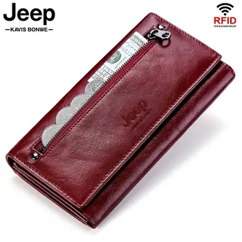 

HUMERPAUL Women Genuine Leather Purse Female Clutches Money Wallets Brand Design Handbag for Cell Phone Card Holder Handy Wallet