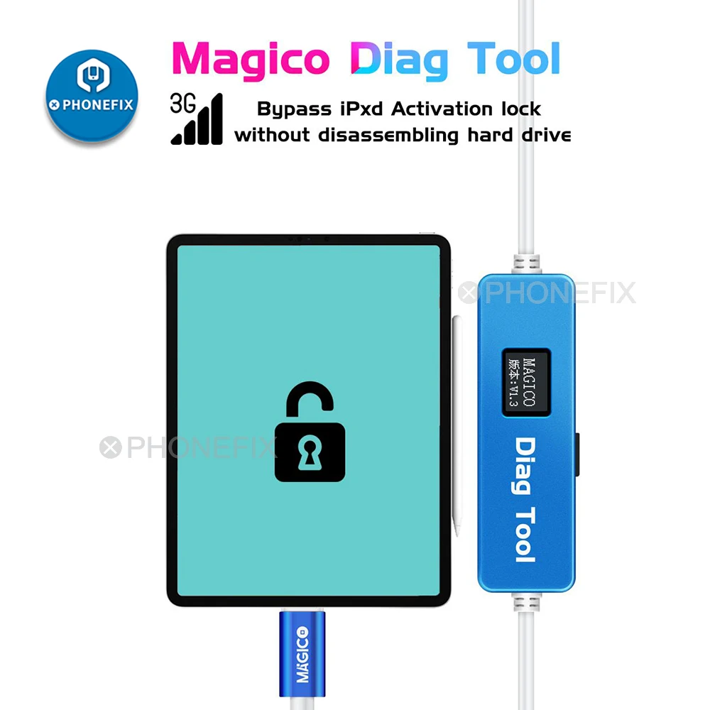 Magico Diag DFU введите фиолетовый экран для iPhone SE X и iPad чтобы считывать серийный номер