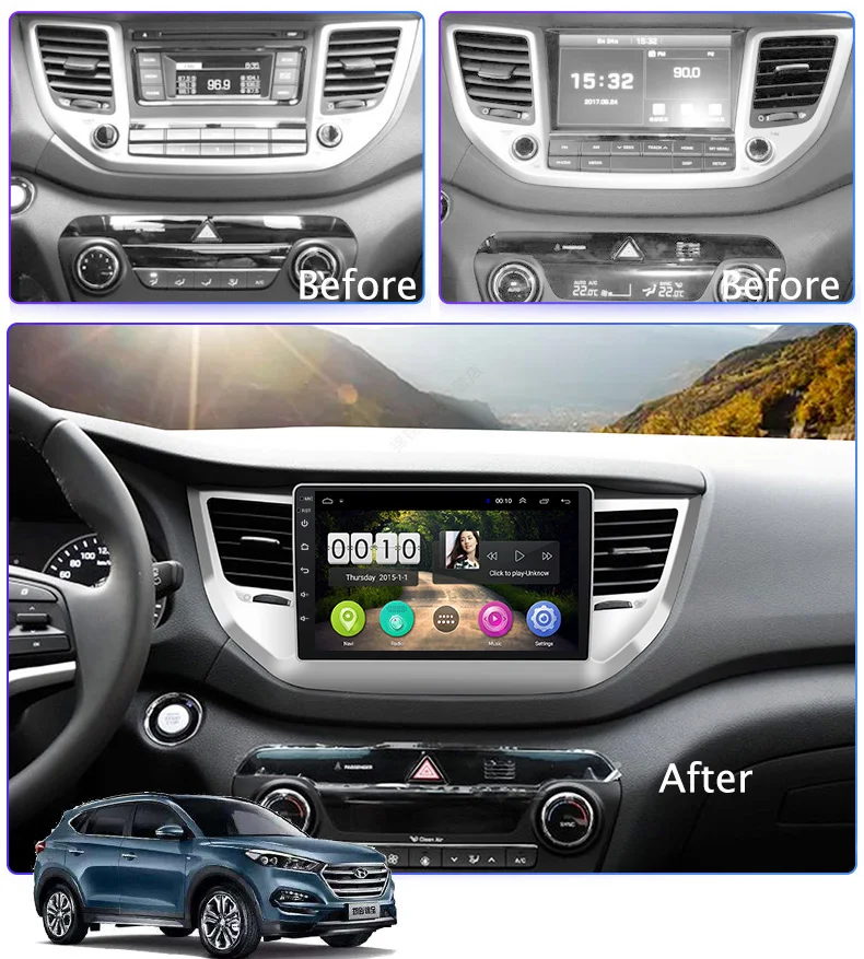 9 дюймов android 8,1 для hyundai Tucson- трек-маг авто автомобиль мультимедиа gps навигационная система