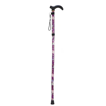 

Non Slip Travel Sturdy Crutches Printed Patterned Adjustable Five-section Walking Stick Folding Cane