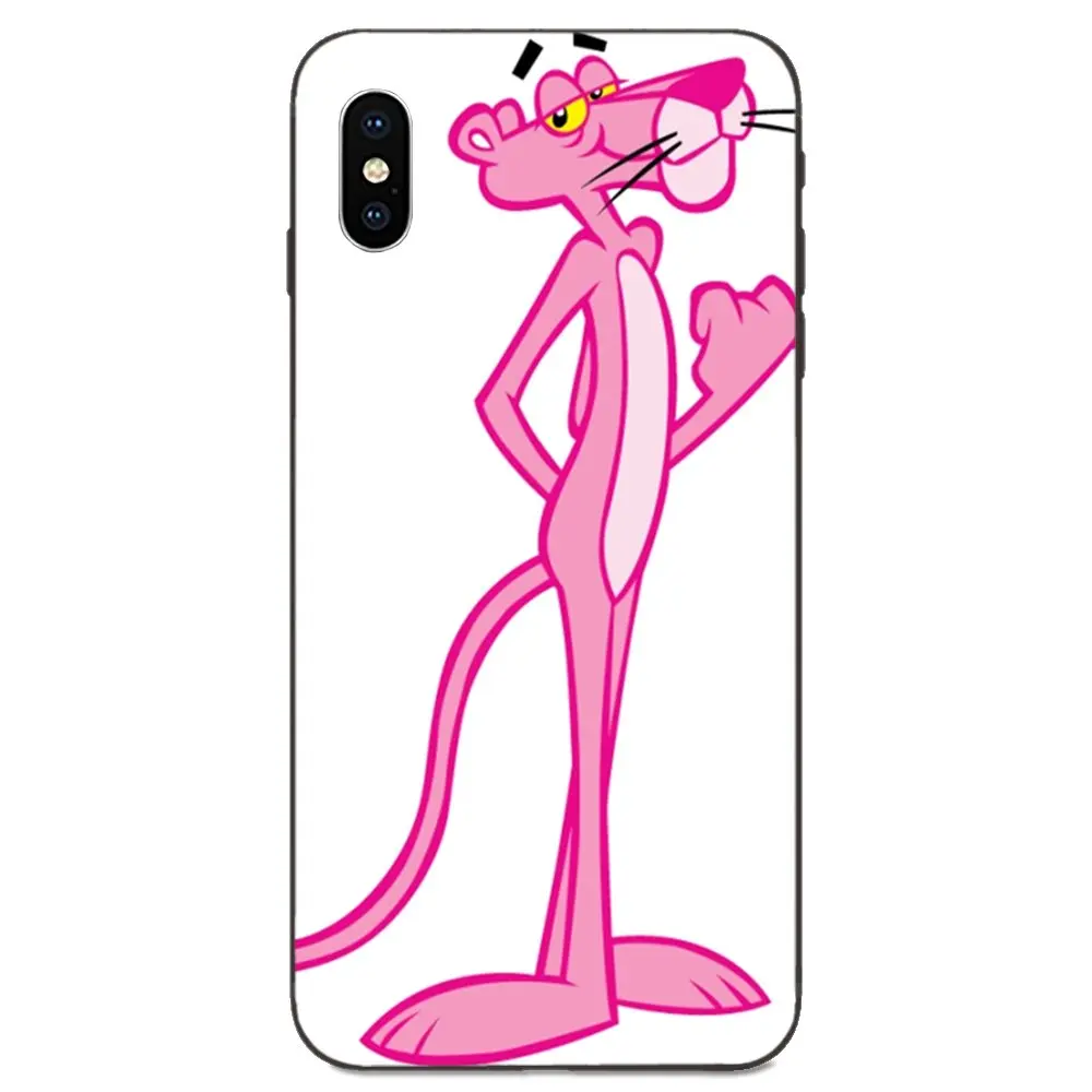 Для Apple iPhone 11 X XS Max XR Pro 4 4S 5 5S SE 6 6S 7 8 Plus TPU Чехлы Kawaii Розовая пантера Новинка