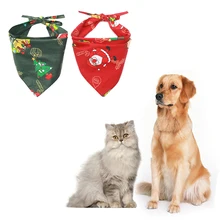 Рождественские кошки бандана для щенка нагрудники шарф воротник регулируемый шейный платок для питомца слюнявчик полотенце для маленьких средних больших товары для животных, собак