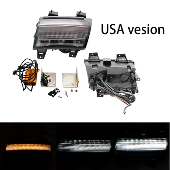 

Led White Daytime Running Amber Turn Signal Lights Front Fender for Jeep Wrangler JL 2018 2019 USA version Low Configuration