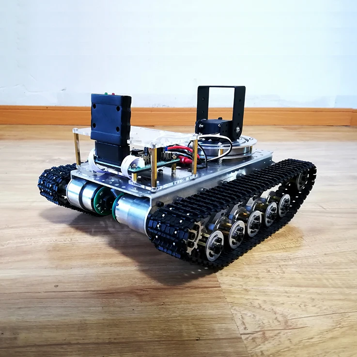 

Crawler Chassis Holder STM32 Controls The Intelligent Vehicle Robot Of Shock Absorption Tank