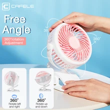 Cafele Timed Mini Usb Fan Portable Strong Wind Cooling Table Fan 360 Rotation Adjustable Air Blower For Office Household Travel