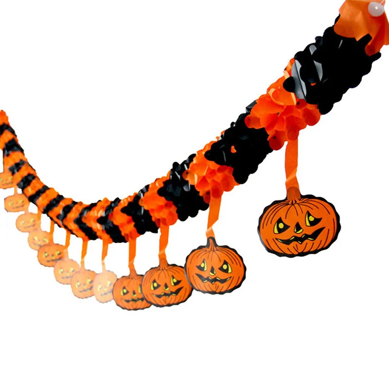 Баннер Хэллоуина стильные вечерние украшения Гирлянда из ткани Pull Flag Pumpkins YH-17