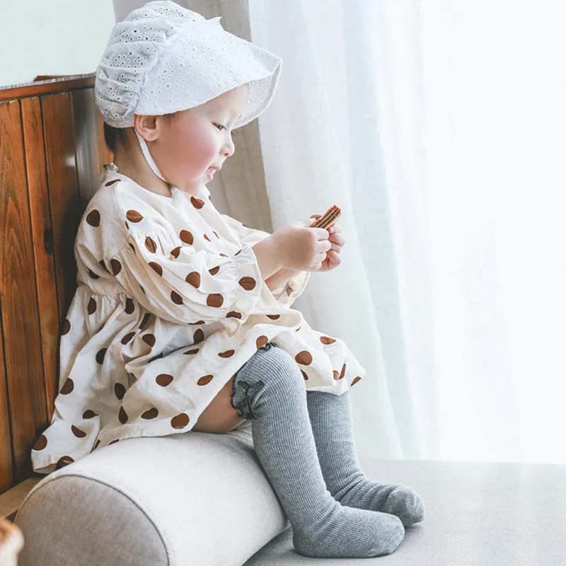 Новинка 2019 года модные милые гольфы для маленьких девочек зимние вязаные