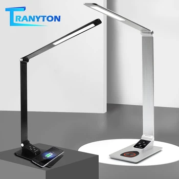 

Fast Wireless Charger Table Lamp Foldable Dimming Desk Light LED Eye Protection Reading Light Student Working Desk Lamp