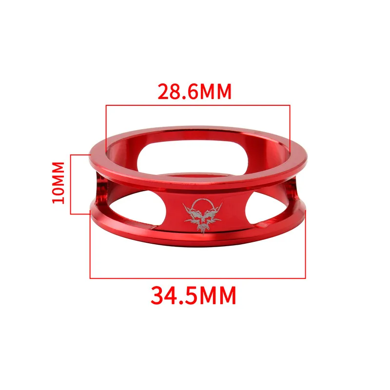 Bicycle Headset MUQZI Fixed Gear Headset Spacer Washer 28.6MM Ultralight Hollow Bowl Set MTB Road Bike Aluminum Alloy CNC Washer Accessories