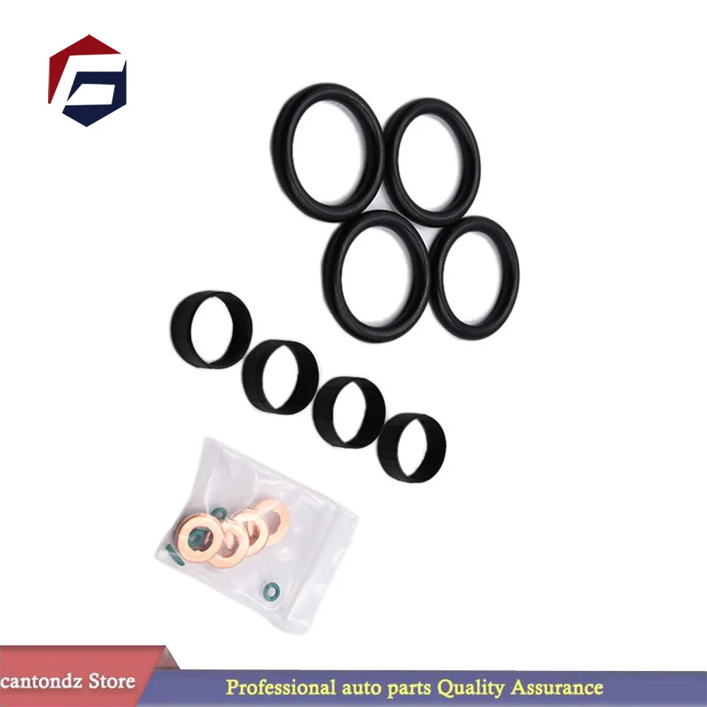 Car 16PCS car gasket For Ford Fiesta 1.4 TDCi Duratorq Fuel Injector Seal + Washer + Oring Set 1204698