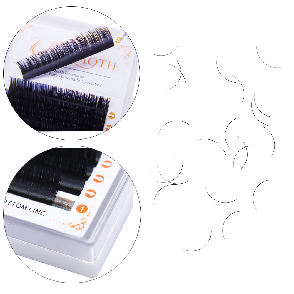 DOSMOTH 40boxes  7-16mm  handmade natural mink eyelashes individual,extension eyelash,fake false eyelashes 16rows False eyelash