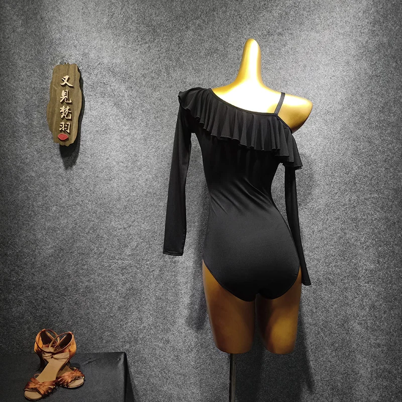 Полюс Танцы Одежда для танцев leotard для Танцы комбинезон Танцы белье латинский танец Топ Грязных танцев бальный Топ черного цвета - Цвет: Black