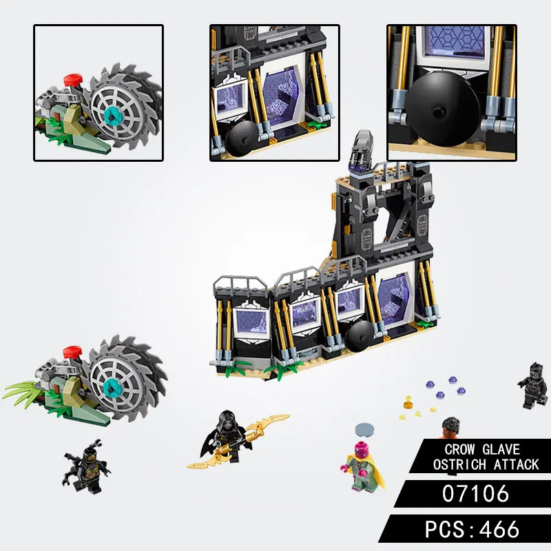 

Compatible Legoing Super Heroes City Corvus Glaive Thresher Attack set 10838 Building Blocks Infinity War Toys For Children Gift