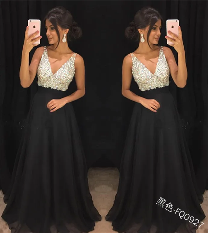 

Linglewei 2019 Autumn and winter new Sequin deep V sexy long dress