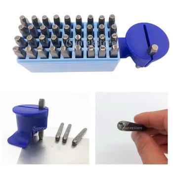 

38Pcs Carving Stamping Die Alphabet LOGO Steel Stamp Mold Marking Tool Punch Leather Craft Tools Kit Jewelry Bag Wallet Stamping
