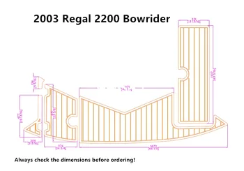

2003 Regal 2200 Bowrider Swim Platform Pad 1/4" 6mm EVA Foam Deck Decking Floor