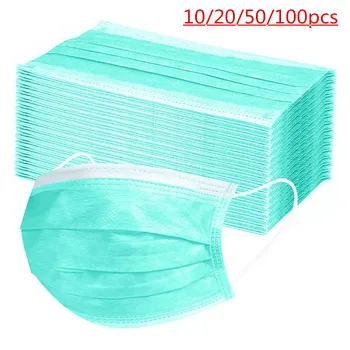

10/20/50/100pcs Disposable 3-Ply Masks Anti-Dust Face Mask With Elastic Earloop Kids Anti-fog Non-woven Children Mouth Masks