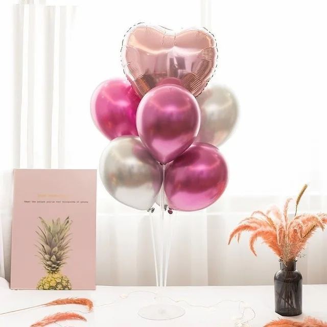 001 bases para globos 1set Balloons Column Base Holder With Cup Table Floating Stand For Wedding Bi