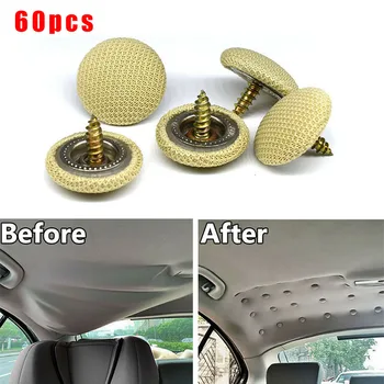 

Durable And Practical 60PCS Cloth Car Roof Snap Rivets Car Roof Fixing Buckle With Screws Universal Applicable For Cars