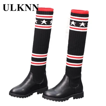 

ULKNN 2020 New Children Boots Winter Autumn Girls Over-the-Knee Boots Fashion Anti-Slip Warm Comfortable Rubber Sole