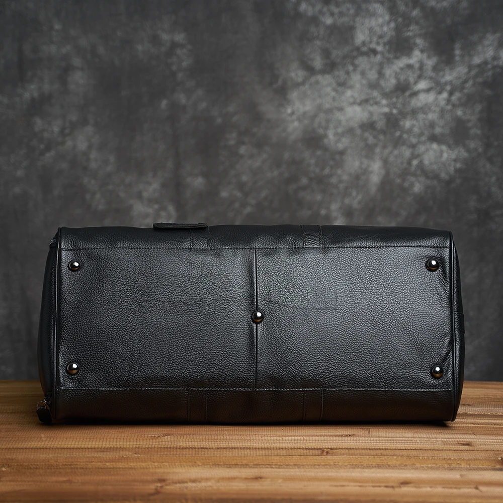 ZRCX Genuine Leather Men Women Travel Bag Soft Real Leather Cowhide Carry Hand Luggage Bags Travel Shoulder Bag Weekend travel bags