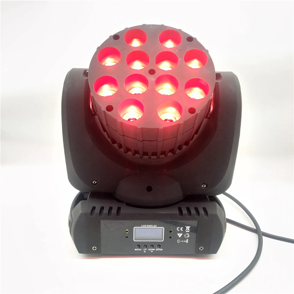

High brightness 12x12W RGBW moving beam light / 4in1 LED moving head light DMX512 control stage DJ disco special dyeing light