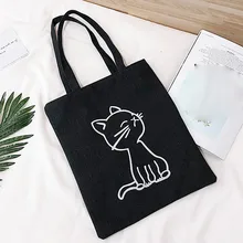 Женская Холщовая Сумка для покупок, мультяшная сумка для покупок, Студенческая Большая вместительная складная сумка для покупок, многоразовая сумка# F