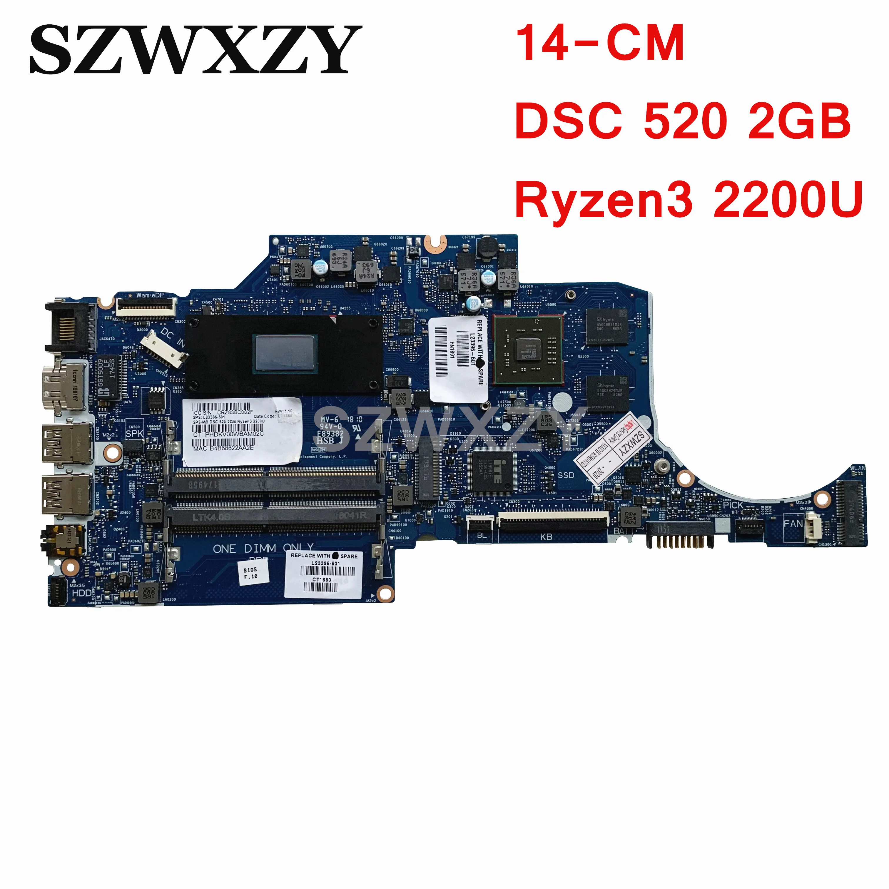 Для HP 14 CM Материнская плата ноутбука 6050A2983601 MB A01 L23396 601 001 с фотоаппарата SONY DSC 520 2 Гб
