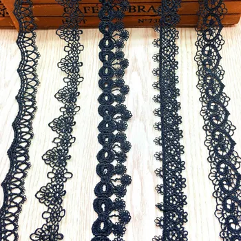 

28 yards black Computer embroidery lace fabric trim water-soluble lace hot spot accessories clothing accessories DIY sofa lace
