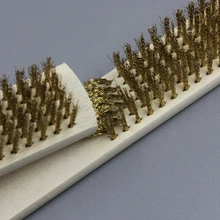 Медная проволока из латуни Briste деревянная ручка проволока скребок 208 мм для очистки металла