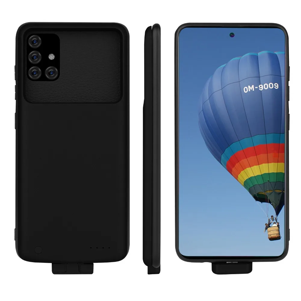 Carregador de Bateria 5000mah para Samsung Galaxy A71 A52 5g M21 M30s M31s M30 A40s Case Inteligente S20 fe A21s A51 1 A51 A71 A52 5G M21 M30S M31S