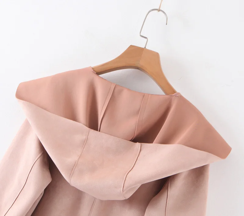 OMIKRON New Loose Warm Wool Blends Long Winter Hooded Coat Adjustable Belt Wool Coats Women Office Work Wear Elegant Outerwear