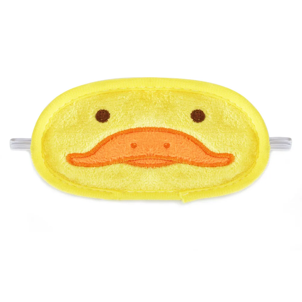 

Creative-Manufacturers Direct Selling Small Yellow Duck Pattern Plush Eye Patch Customized Travel Aviation Shading Sleep Childre