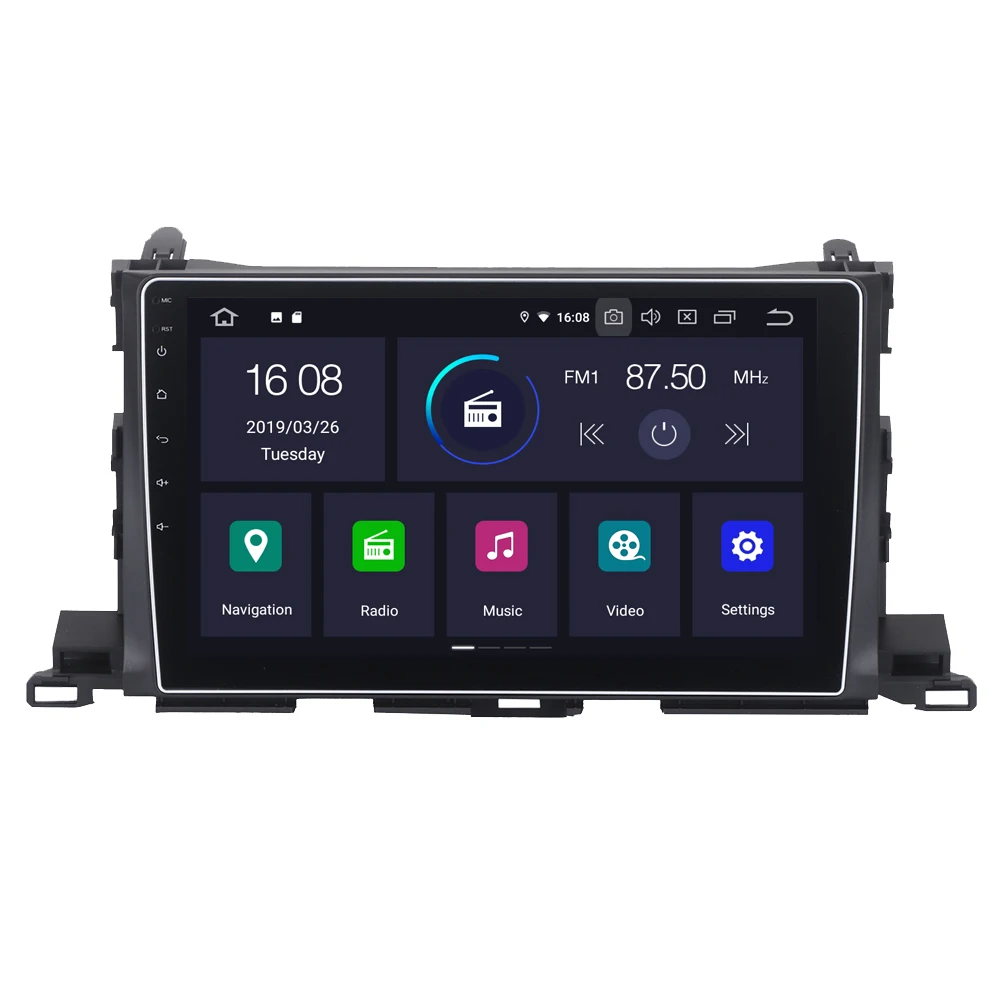 Автомагнитола RoverOne для Toyota Highlander Kluger 2015 + Android 9 0 автомобильный мультимедийный