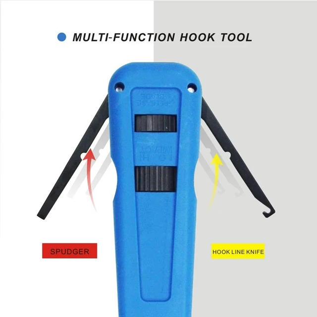Multi-Function Punch Down Tool with 110 Blade & Extra Network Wire Stripper for cat6a/cat6/cat5e/cat5 Network Cable Beka Multi-Function Punch Down Tool with 110 Blade & Extra Network Wire Stripper for cat6a/cat6/cat5e/cat5 Network Cable Beka