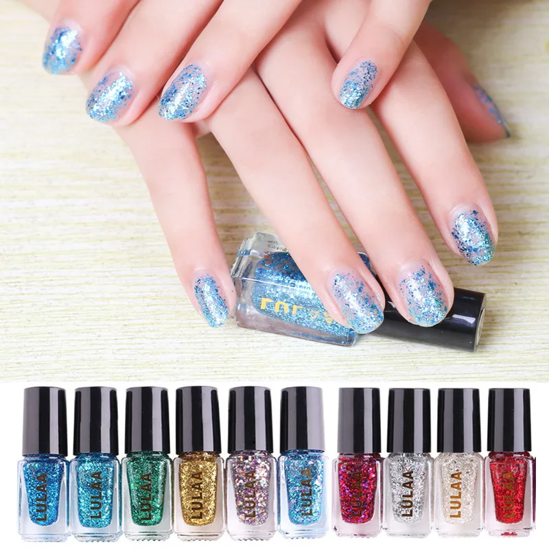 

6ml Gel Polish Semi-permanent Varnish Nail Glitter Polygel Nail Art Top Coat UV LED Lamp Nail For Professional Nail Material