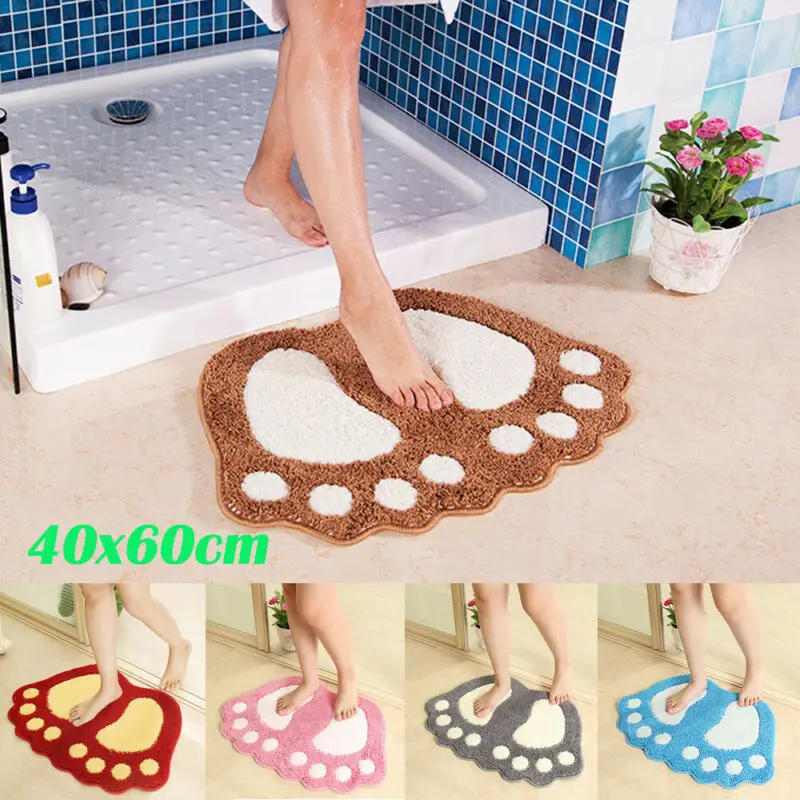 40*60CM Big Feet Bath Toilet Mat Bathroom RugsArea Rugs Carpet Doormat Floor Mat Absorbent Mats Foot Pad Rug