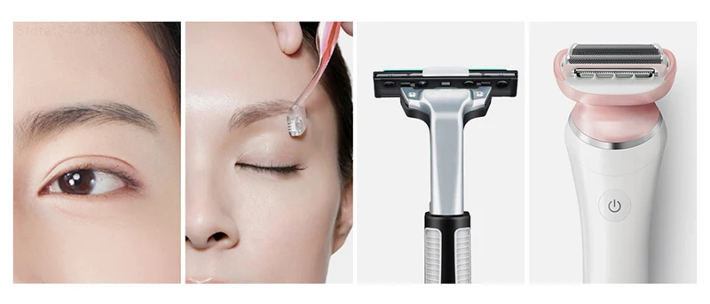 Máquina de Barbear Depilador para o Corpo Xiaomi Wellskin Molhado Seco Feminino Barbeador Depilador Senhora Depilação Aparador Perna Axilas 44 Home & Garden