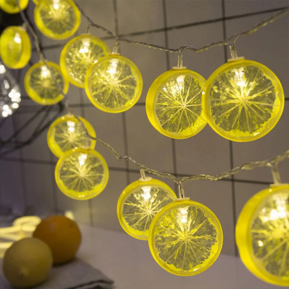 LED Lemon строка светильник s 20LED Батарея 2 м/3 м Фея ночной Светильник для
