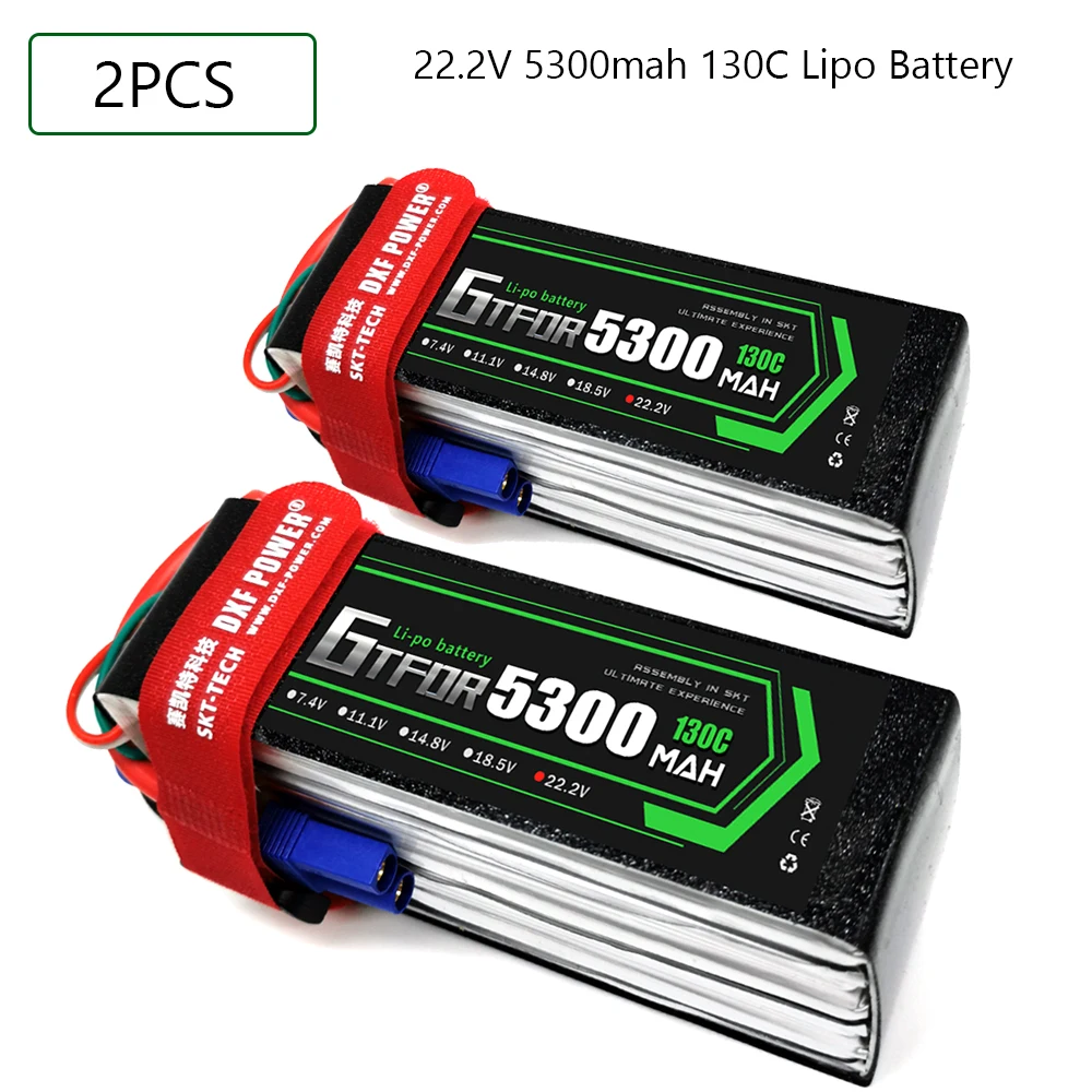 Батарея GTFDR Lipo 22 2 в 5300 мАч 130C 260C AKKU LiPo 6S Deans для грузовиков fpv Дрон вертолет лодка 1/8